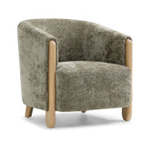 Lilian Tub Chair in Distressed Olive Chenille - Pendle Village Furniture