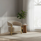 Amos Taupe Chenille Accent Chair - Pendle Village Furniture