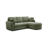 Mayfair Olive Chenille Corner Sofa Bed with Storage