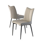 Kabana Grey Faux Leather Dining Chair – Set of 4 - Pendle Village Furniture