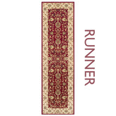 Kendra 137R Red and Cream Traditional Runner - Pendle Village Furniture