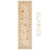 Kendra 2330X Cream and Gold Traditional Runner Rug - Pendle Village Furniture