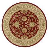 Kendra 45M Red and Gold Traditional Round Rug - Pendle Village Furniture