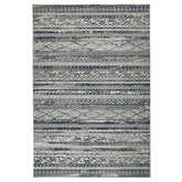 Kendra 7153H Grey Aztec Stripe Rug - Pendle Village Furniture