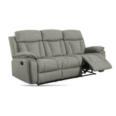 Kensington Grey Fabric Recliner 3 Seater Sofa