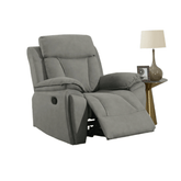 Kensington Grey Fabric Manual Recliner Armchair
