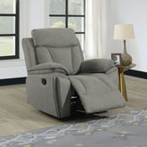 Kensington Grey Fabric Manual Recliner Armchair
