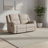 Kent 2 Seater Manual Recliner Sofa in Khaki