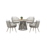 Kingston 4 Seater Outdoor Dining Set with Round Table