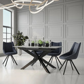 Cree Extendable Ceramic Dining Table With Chairs - Pendle Village Furniture