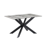 Cree 135cm Light Grey Ceramic Dining Table - Pendle Village Furniture