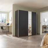 Kronach Metallic Grey Sliding Door Wardrobe - Pendle Village Furniture