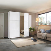 Kronach Small White Sliding Door Wardrobe - Pendle Village Furniture
