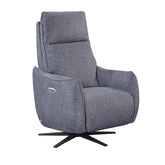 Libra Antracite Fabric Power Swivel Recliner Chair - Pendle Village Furniture