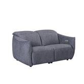 Libra Antracite Fabric Power Recliner 2 Seater Sofa with Adjustable Headrests - Pendle Village Furniture