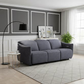 Libra Antracite Fabric Power Recliner 3 Seater Sofa with Adjustable Headrests - Pendle Village Furniture
