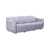 Libra Grey Fabric Power Recliner 3 Seater Sofa with Adjustable Headrests - Pendle Village Furniture