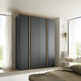 Wiemann Laguna 200cm Graphite 4 Door Wardrobe - Pendle Village Furniture