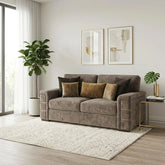 Luxury Glamour Inspire 4 seater velvet sofa with plush cushions, soft dappled fabric, and a refined contemporary silhouette.