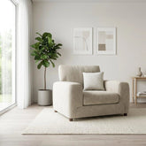 Elegant Sergio Astoria accent chair front view.