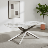 Leicester White Dune High Gloss Ceramic 1.8M Dining Table