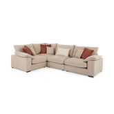 Lennox 2 - Corner - 1 Modular Fabric Sofa in Chenille with Feather Cushions - Pendle Village Furniture