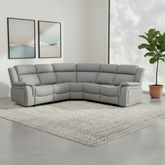 Lioren Grey Electric Recliner Corner Sofa