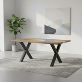 Live Edge 180cm Light Acacia River Dining Table