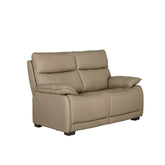 Logan 2 Seater Fixed Leather Sofa – Latte - Pendle Village Furniture