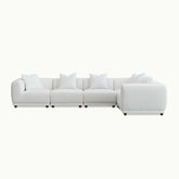 Lottie Modular Corner Group in Polar Boucle Sofa - Pendle Village Furniture