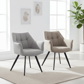 Ludlow Textured Fabric Dining Armchair