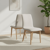 Skye Set of 4 Natural PU Dining Chairs