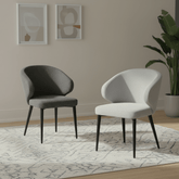 Minerva Grey Fabric Dining Chairs – Set of 4