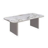 Milan White Sintered Stone Ceramic Top Coffee Table - Pendle Village Furniture