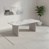 Milan White Sintered Stone Ceramic Top Coffee Table