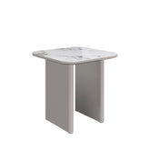 Milan White Sintered Stone Ceramic Top Side Table - Pendle Village Furniture