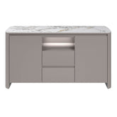 Milan 2 Door 2 Drawer Sideboard with White Ceramic Top - Pendle Village Furniture