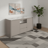Milan 2 Door 2 Drawer Sideboard with White Ceramic Top