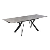 Murano Matt Mid Grey Ceramic Extending Dining Table - Pendle Village Furniture