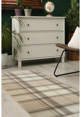 Soft pile runner with easy clean polypropylene material.