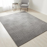 Stylish Tear Drop rug adding depth and softness.