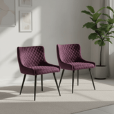 Malmo Fabric Mulberry Dining Chair – Mulberry Set of 4,6 or 8