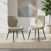 Manuelle Stone Faux Leather Dining Chair – Set of 4
