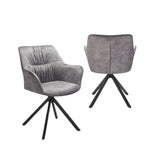 Set of 4 Comic Silver Grey Dining Chairs - Pendle Village Furniture