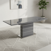 Massimo 160-220cm High Gloss Grey Extending Dining Table