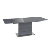 Massimo 160 - 220cm High Gloss Grey Extending Dining Table - Pendle Village Furniture
