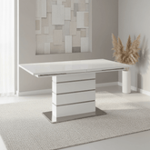Massimo 160-220cm High Gloss White Extending Dining Table