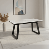Maxwell White Large Ceramic Extending Dining Table