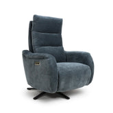 Mayfair Dusk Fabric Swivel Power Recliner Chair - Pendle Village Furniture