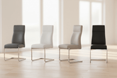 Merlin Leather Set of 4 Dining Chairs